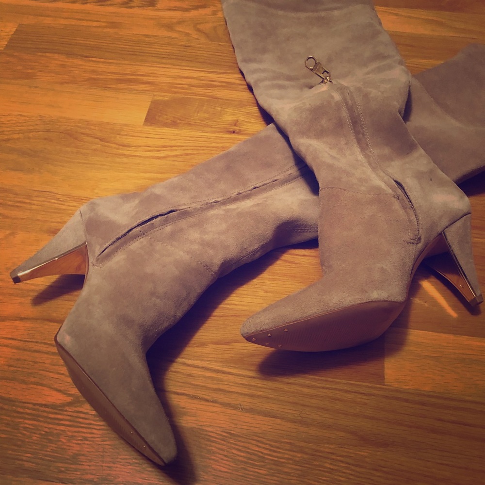 Tall suede boots